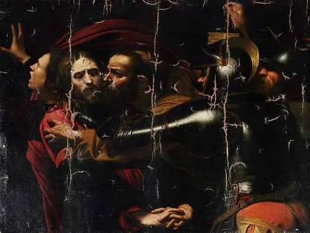 Reprodução de obra Prisão de Cristo, ou o Beijo de Judas do pintor Caravaggio, que foi furtada e em seguida recuperada na Ucrânia em junho