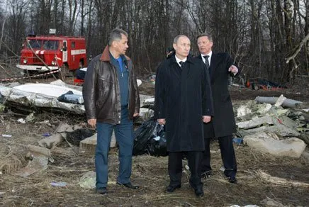  O primeiro-ministro russo Putin visitou o local do acidente