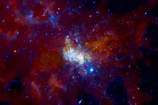  Imagem de raios-X de Sagitário A*, o buraco negro no centro da Via-Láctea