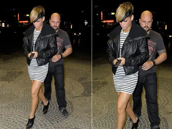  Rihanna chega à boate Puro Lounge, em Berlin, na Alemanha