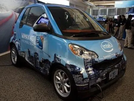  O carro inteligente que está sendo desenvolvido por pesquisadores da Intel, fabricante de processador para computadores e chips