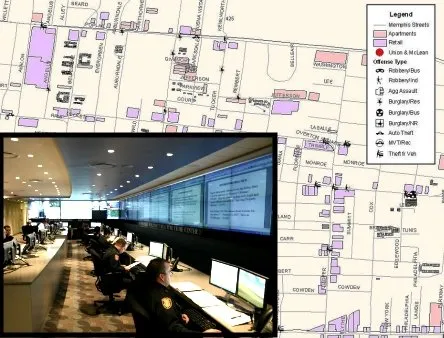  Software apresenta a uma central de policiais mapas da cidade com as áreas mais suscetíveis a cada tipo de crime