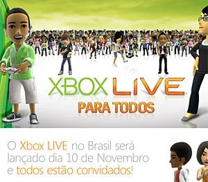  Site da Microsoft confirma chegada do serviço Xbox Live ao Brasil em novembro. 