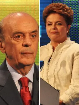 Dilma Rousseff (PT) e José Serra (PSDB)