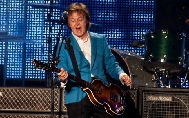 Músico Paul McCartney durante a apresentação em São Paulo