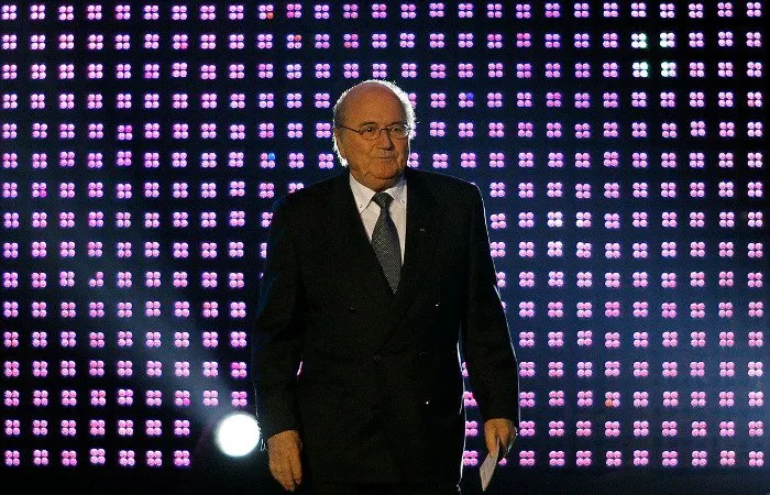 Joseph Blatter, presidente da FIFA, durante a cerimônia do sorteio de Grupos para as Eliminatórias da Copa do Mundo 2014, realizado na Marina da Glória, no Rio de Janeiro