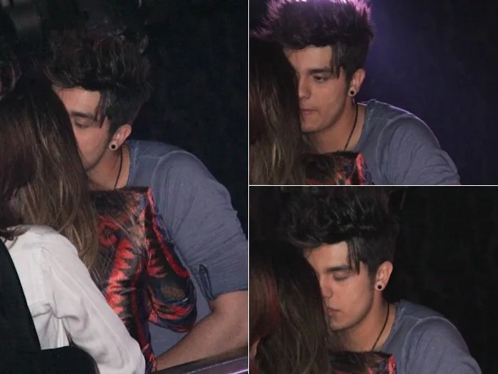 Luan Santana trocou beijos com uma morena na balada - Montagem R7 - Milene Cardoso/ AgNews