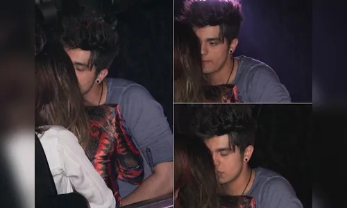 Luan Santana beija morena na balada