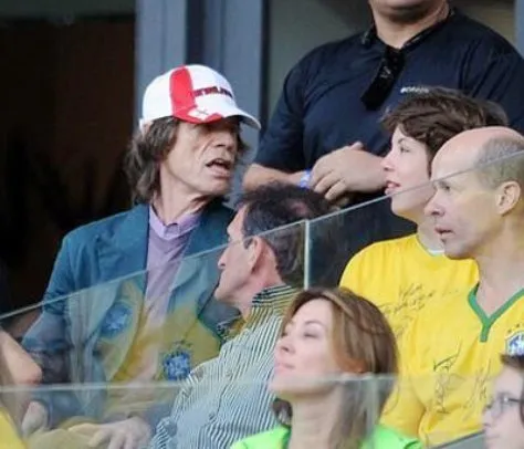  Mick Jagger no jogo Brasil x Alemanha