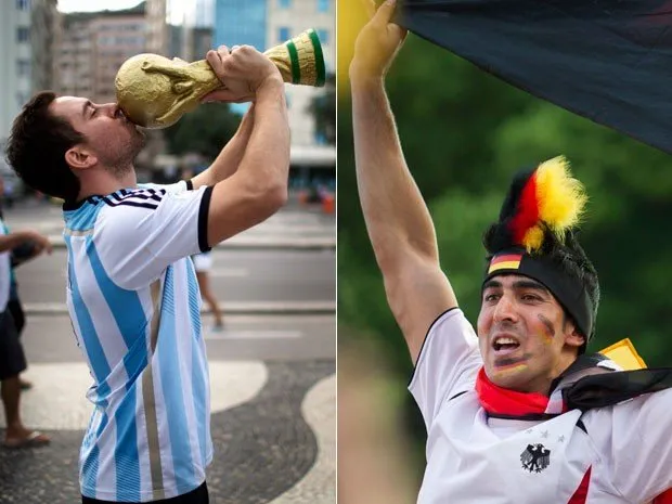  Torcedores da Argentina e Alemanha terão um domingo especial com a final da Copa do Mundo (Foto: AP/Reuters