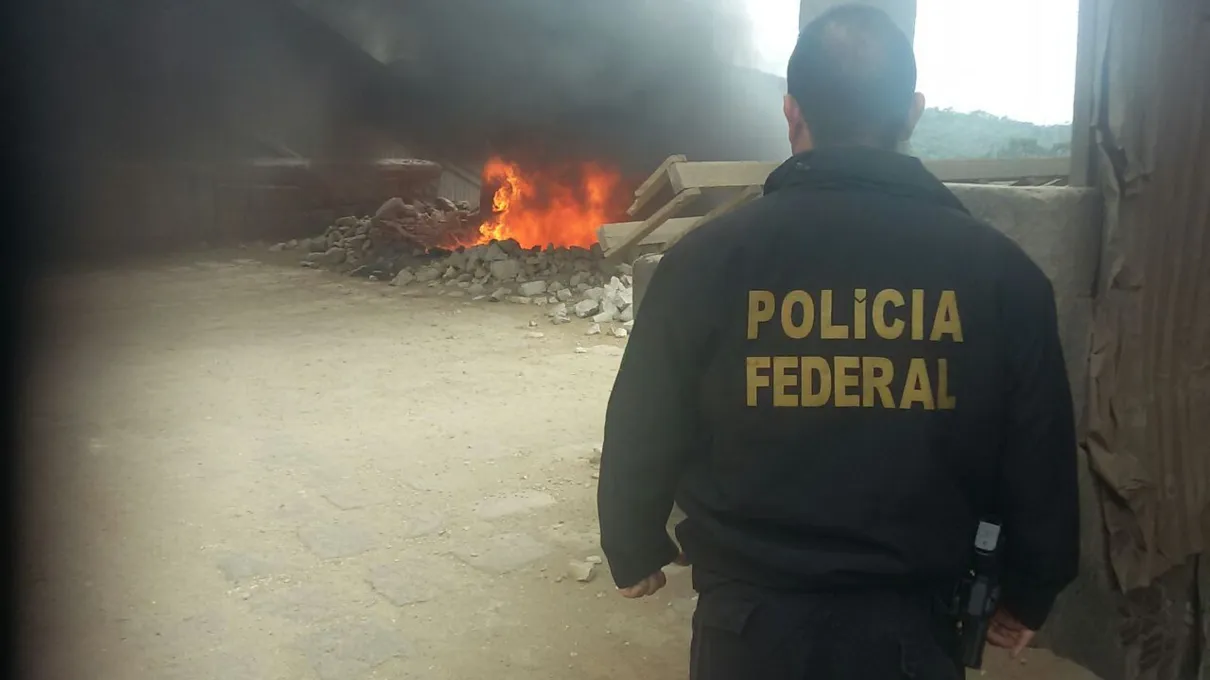 PF incinera mais de duas toneladas de drogas no Paraná. Foto: Divulgação