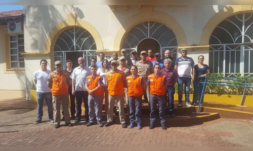 Técnicos da Coordenadoria Estadual de Proteção e Defesa Civil realizam treinamento