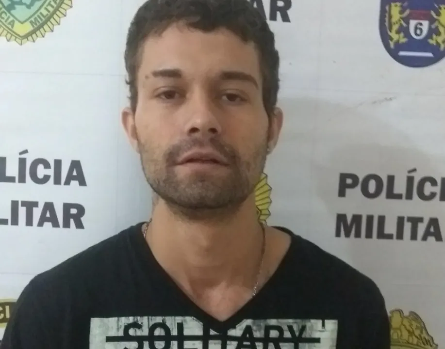 Rodolfo Oliveira Balbo, estava escondido em uma casa em Faxinal. Foto: Divulgação/PM