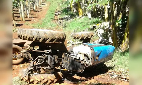 Agricultor fica ferido após acidente de trator em Borrazópolis