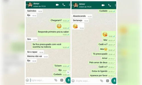 Namorado de jovem morta após oferecer carona por WhatsApp alertou por mensagem: 'Cuidado'