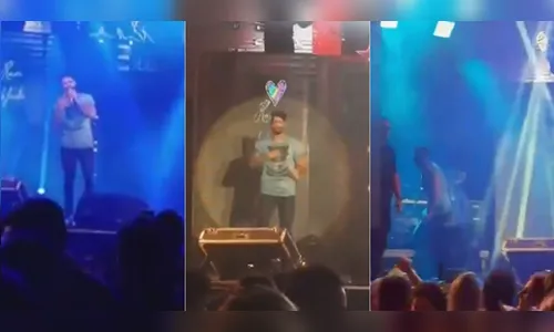 Policial é preso após disparar pistola em show de Gusttavo Lima; cantor deixa o palco rapidinho