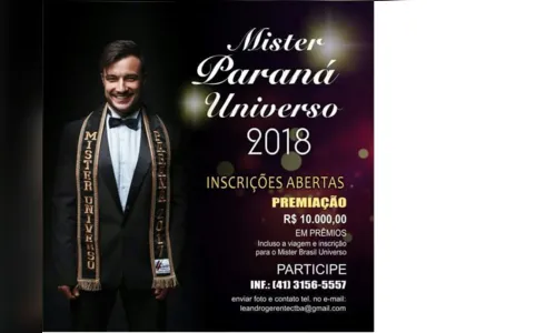 
							Modelo apucaranense concorre ao Mister Paraná Universo 2018
						
						