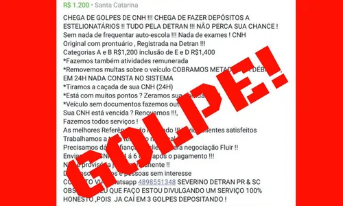 Detran alerta para golpes em redes sociais