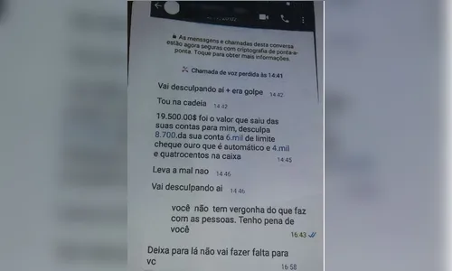 Idosa perde R$ 20 mil após cair em golpe e recebe mensagem de criminoso: ‘não vai fazer falta para você’