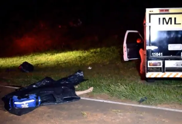 Vítima morreu no local do acidente. (foto - Reprodução/Umuarama News)