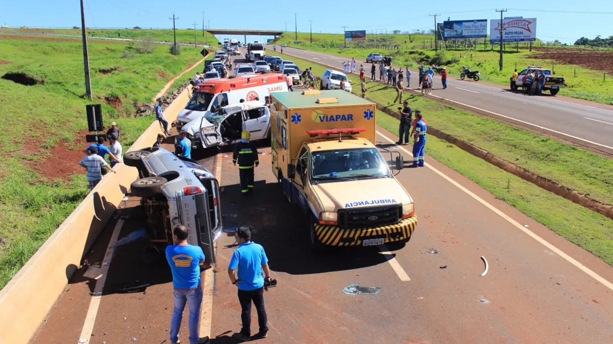 PRE apurou que os veículos trafegavam no mesmo sentido da PR-158 - Foto: Rafael Silvestrin/Divulgação