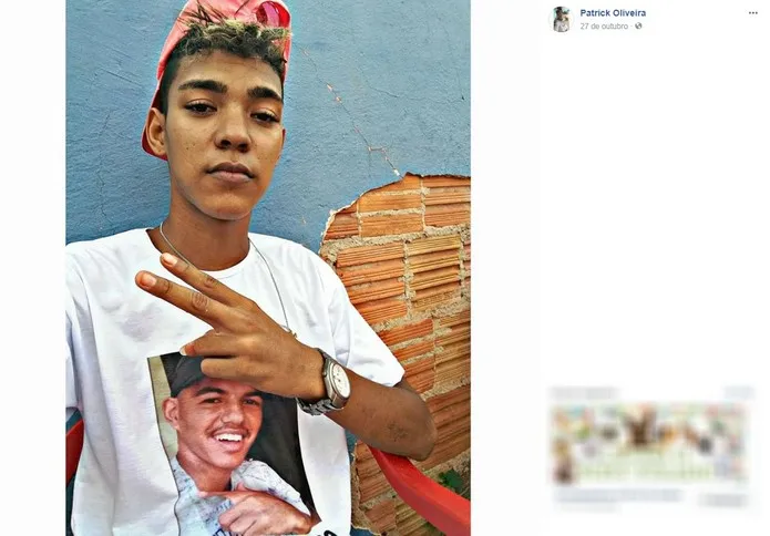 Assaltante foi identificado como Patrick de Oliveira, segundo a Polícia Civil (Foto: Facebook/Reprodução)