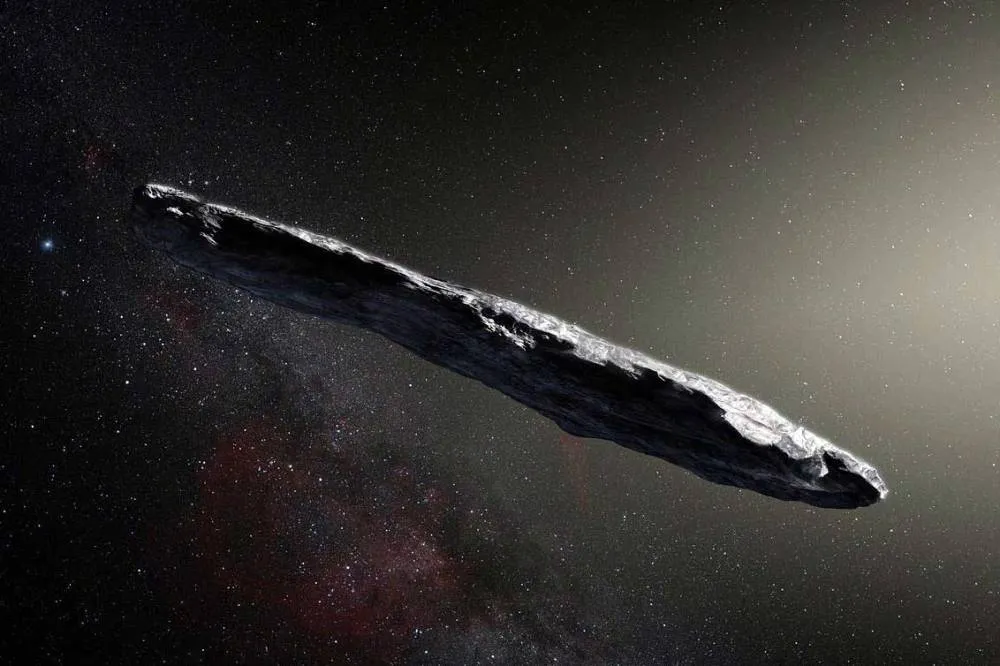 Concepção artística do asteroide Oumuamua: viajante espacial veloz e intrigante - Foto: European Southern Observatory/M. Kornmesser- NASA