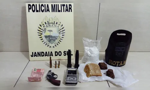 PM prende rapaz com drogas e munições em Jandaia do Sul