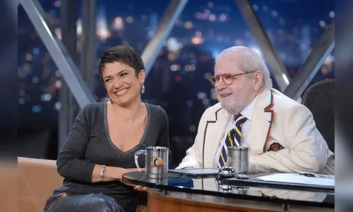 Sandra Annenberg se declara a Jô Soares no 'Jornal Hoje' 