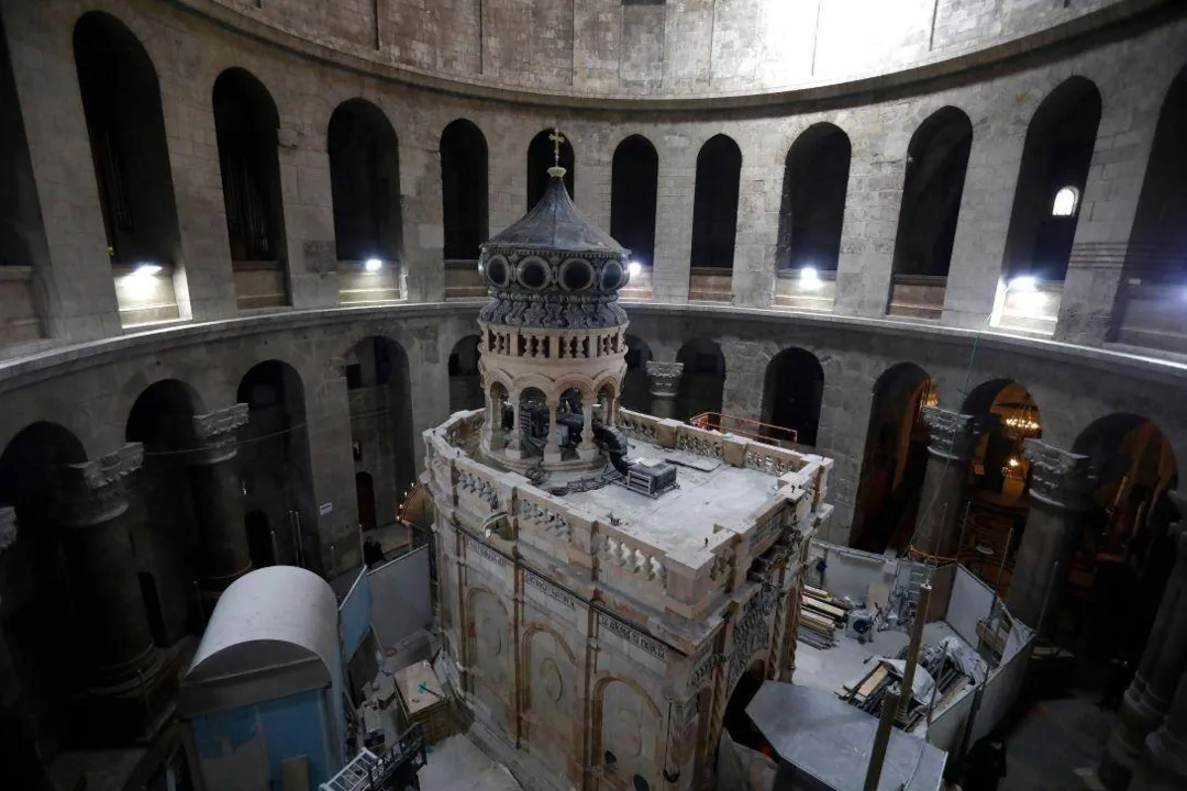 Túmulo de Jesus na Igreja do Santo Sepulcro em Jerusalém - Foto: AFP / Getty Images