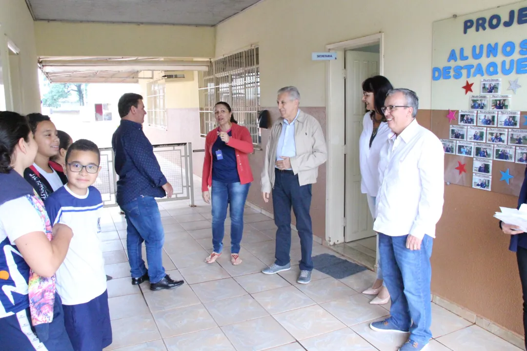 Prefeito foi recepcionado pelo presidente da Casa do Bom Menino, Paulo Pennacchi. Foto: Assessoria