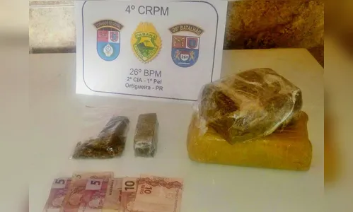 Adolescente é preso com 1,3 kg de maconha em Ortigueira
