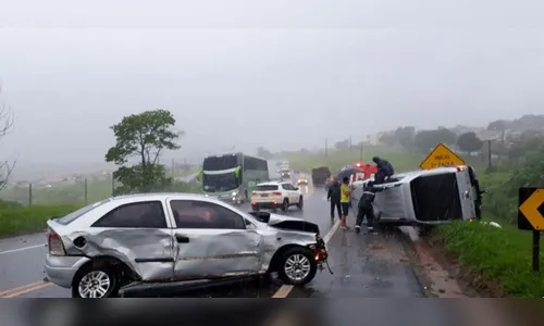 Motorista fica ferido após acidente na BR-376