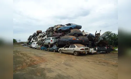 DER entrega sucatas de veículos vendidos em leilão judicial