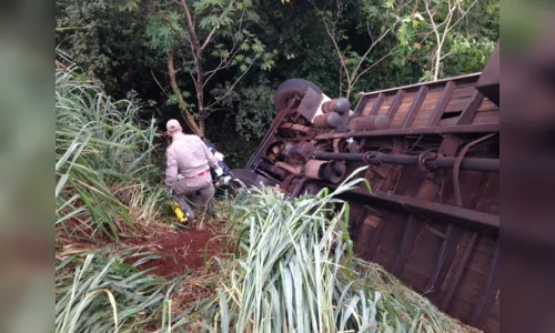 
							Motorista morre após capotar caminhão na PR-170 em Novo Itacolomi
						
						