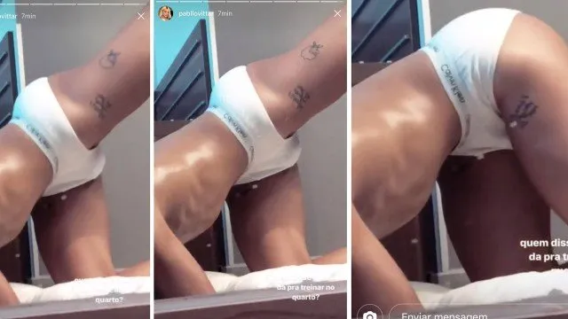 Pabllo Vittar posta vídeo malhando de cueca na cama​