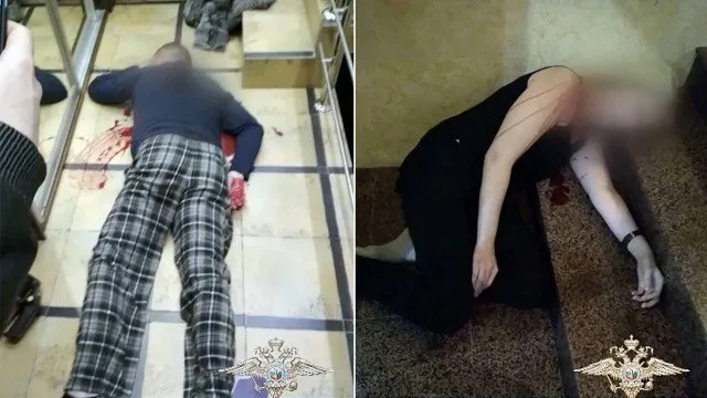 Pai e mãe de russo se fingem de mortos Foto: Divulgação/Ministério do Interior da Rússia