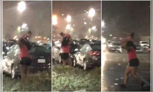 Vídeo de mulher usando criança como guarda-chuva deixa internautas revoltados