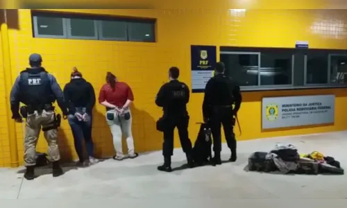 PRF e DEPEN apreendem 8,5 quilos de maconha em ônibus; Veja o vídeo