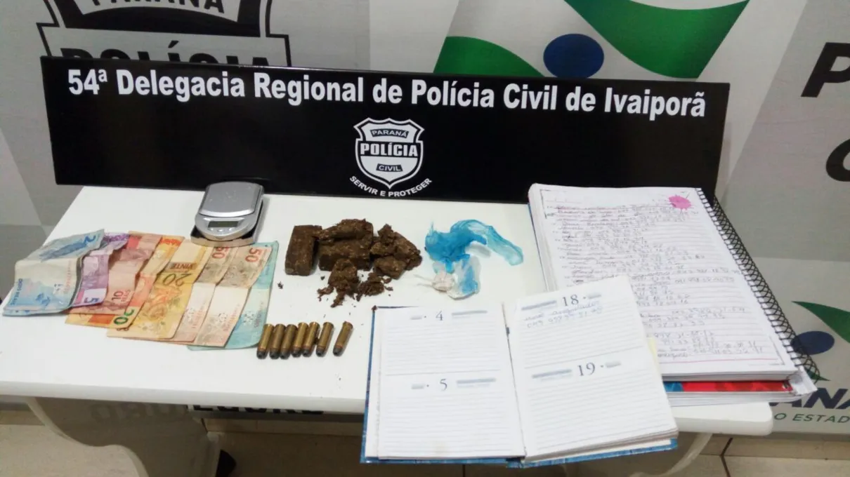 Polícia de Ivaiporã apreende drogas e munições na Vila Santa Maria