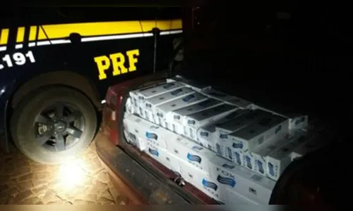   PRF apreende 30 mil carteiras de cigarro e recupera carro furtado