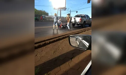Acidentes nesta manhã em Apucarana deixam três pessoas feridas