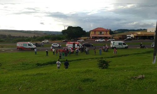 Motorista fica ferido após acidente na BR-376 em Cambira