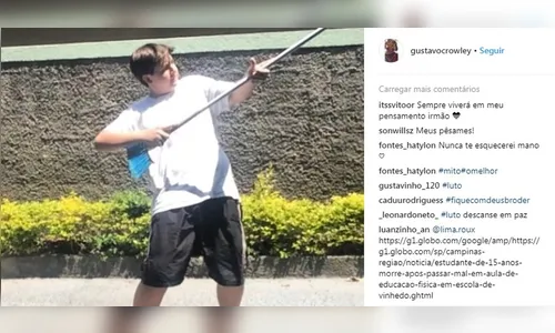 YouTuber de 15 anos morre após passar mal em aula de Educação Física