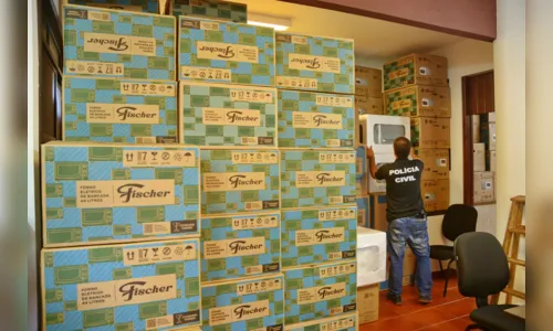 
							Carga roubada de 223 fornos elétricos é recuperada pela Polícia Civil
						
						