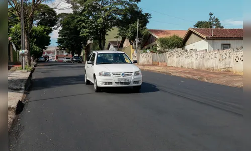 Ruas de Apucarana recebem reperfilamento asfáltico