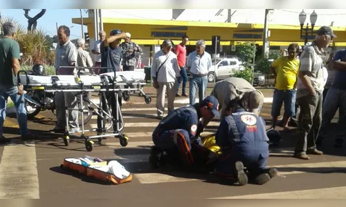 Acidente em Ivaiporã envolve ambulância do Samu e motocicleta