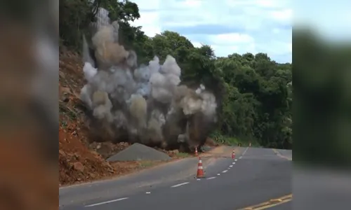 Rodovia será bloqueada para detonação de rochas