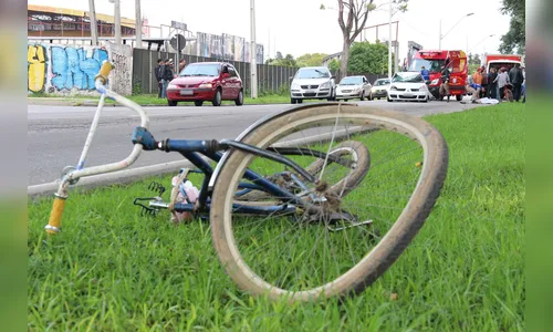 Acidente em Apucarana deixa ciclista ferido