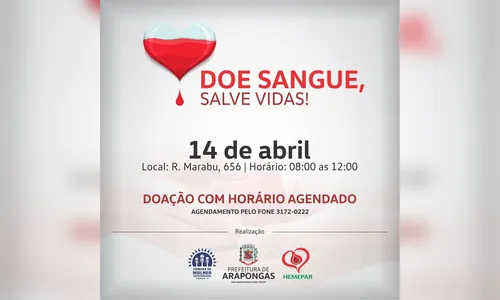 Arapongas realiza Campanha de doação de sangue